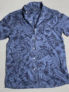 Polo Ralph Lauren Hemd Herren S Blumen Blau Classic Shirt Slim Fit Baumwolle Sommer - Bild 1 von 7