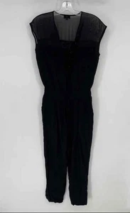 Banana Republic Womens Black V-Neck Sleeveless One-Piece Jumpsuit Size 4 - Picture 1 of 7