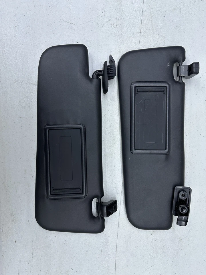2012-2017 Fiat 500 Sun Visors BLACK OEM Pair Passenger Driver Sides Vinyl - Image 1 of 4