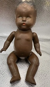 Muñeca de composición PATSY Babykin negra vintage de 1930 sin marca extremidades articuladas - Imagen 1 de 15