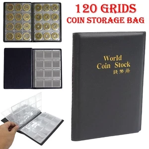 120 ALBUM COIN BOOK MONEY COLLECTING COLLECTION PENNY STORAGE CASE HOLDER FOLDER - Picture 1 of 11