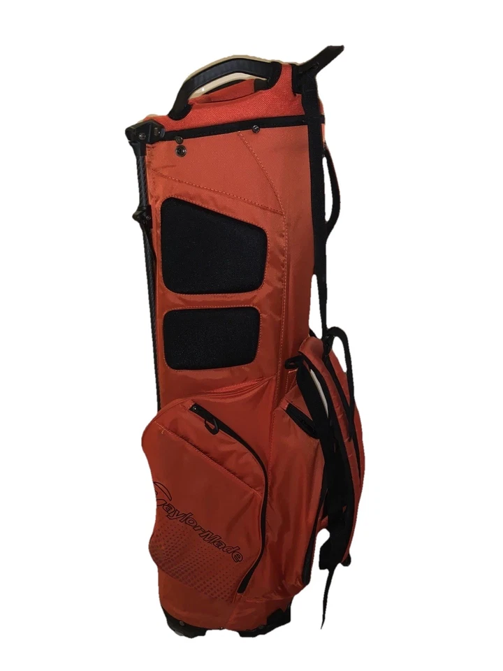 Bolsa de golf TaylorMade Litetech 3.0 con soporte naranja sangre y negro  Foto 1 de 4