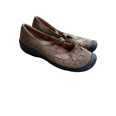 Zapatos planos Mary Jane florales de cuero marrón Keen para mujer talla 11 Foto 1 de 4