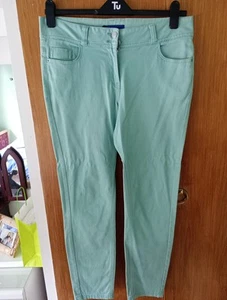 Light Green Skinny Jeans Size 14 By BHS - Picture 1 of 3