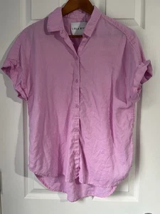 Lola River Anthropologie Top Womens Large Pink Linen Blend Beachy Boho - Picture 1 of 14