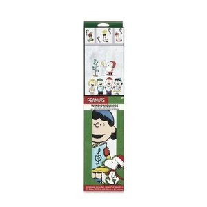 2 PEANUTS Charlie Brown Christmas Peel & Stick Window Cling Mirror Decor - Picture 1 of 8