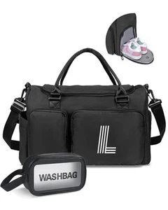 Initial Gym Bag for Girls, Kids Travel Duffel Bag, Sports Bag, Personalized W... - Picture 1 of 7