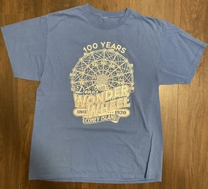 Deno’s Wonder Wheel T-Shirt - 100 Years - Size L- Coney Island - NYC - Brooklyn - Picture 1 of 3