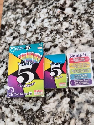 Can You NAME 5 ~ Endless Games ~ Card Game for 2+ Players Age 12+ Sealed Box - Image 1 of 4