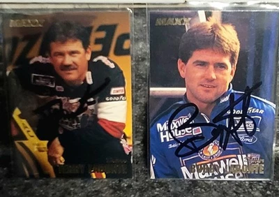 🔥2 Tarjetas Autografiadas Terry LeBonte y 2 Bobby Labonte Lote de 4 Tarjetas ¡Guau! Foto 1 de 4