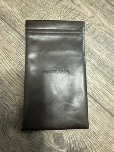 MK Michael Kors Soft Leather Pouch for Eyeglasses or Sunglasses 7" x 4" BROWN - Picture 1 of 10