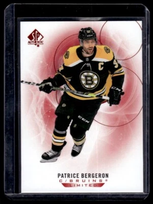 2020-21 SP Authentic Limited Red Patrice Bergeron Boston Bruins #31 - Image 1 of 2