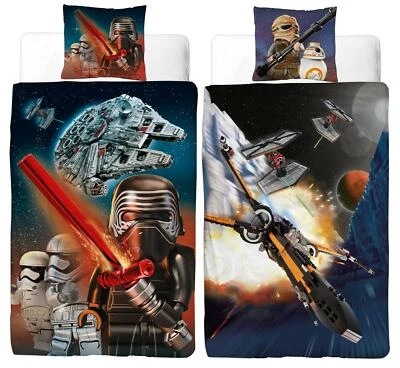 Lego Star Wars Epic Copripiumino 100% Cotone Flanella Reversibile Biancheria da Letto Skywalker
