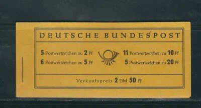 Germany SC # Panes 702a,704a,708a in a Booklet , Michel MH2b Theodor Heuss . MNH - Image 1 of 2