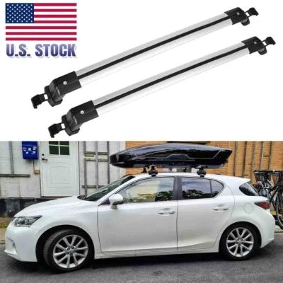 For Lexus CT200h Car Top Roof Rack Cross Bar Luggage Cargo Carrier Aluminum Set Foto 1 de 4