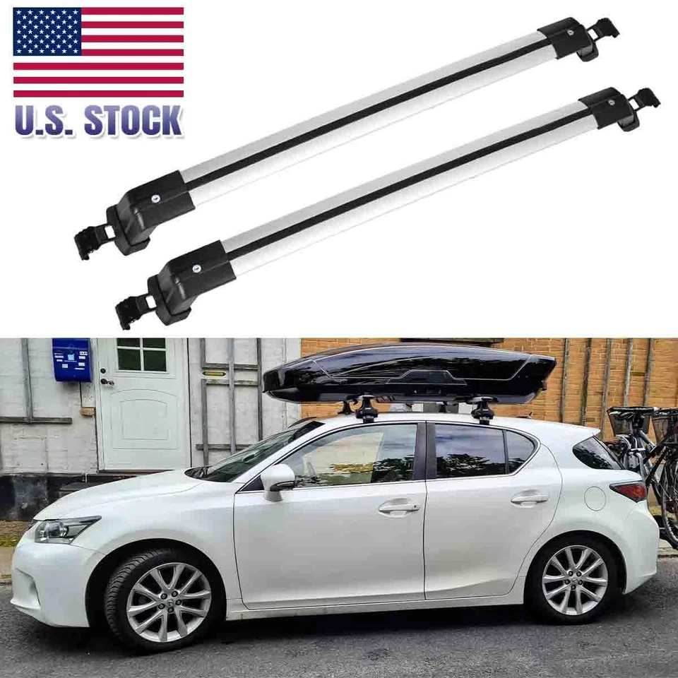 For Lexus CT200h Car Top Roof Rack Cross Bar Luggage Cargo Carrier Aluminum Set - Image 1 of 4