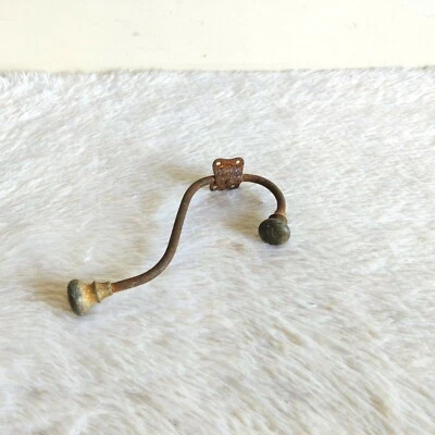 1940s Vintage Ornate Victorian Dual Side Iron Knobs Wall Hook Hanger I410 - Imagem 1 de 4