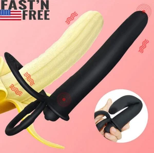 Vibrator Cock Ring Penis Enhancer G-spot Dildo Massager Sex-toys for Men-Couple - Picture 1 of 10
