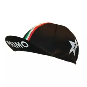 PRIMO CLASSICO RETRO ITALIAN ITALIA RIBBON BLACK BIKE SUMMER CYCLING HAT CAP - Picture 1 of 5