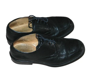 Sandro Moscoloni Vineyard Shoes 9D Black Oxford 3060 Leather Dress Tie - Picture 1 of 7