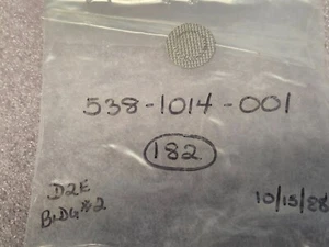 '1 PIECE' - PN# 538-1014-001 - FILTER, SCREEN - Picture 1 of 7