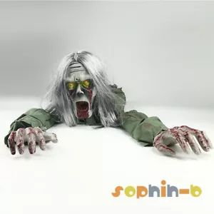 Halloween Decoration Zombie Crawling Voice Activated Haunted House Outdoor Decor - Picture 1 of 14