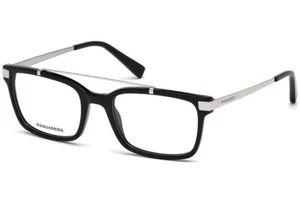 DSQUARED2 DQ5209 001 Black Plastic Aviator Optical Eyeglasses Frame 52-19-140 RX - Picture 1 of 2