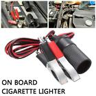 1 *12V Battery Clip To Car Cigarette Lighter Female Socket Cable Clamp R0W2