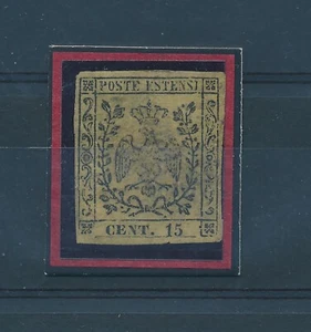 1852 MODENA 15 C giallo N. 3 - F/2571 - Imagen 1 de 1
