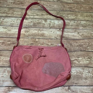 Carlos Falchi Pink Leather Shoulder Bag Crossbody Handbag Purse Vtg 80s Womens - Picture 1 of 15