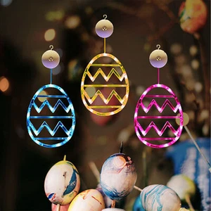 Easter Window Decorations Lights,Easter Bunny Eggs Light Up Easter Decoration - Picture 1 of 15