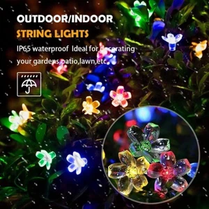Outdoor Waterproof Solar String Flower Lights Fairy Light Decorations 8 Models - Picture 1 of 20