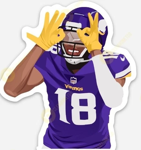 Justin Jefferson MAGNET - Griddy Minnesota Vikings WR NFL Cover