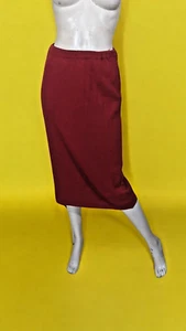 👕 Chacok Taille 38 👕 Superbe jupe doublée rouge foncé taille élastiquée - Imagen 1 de 3