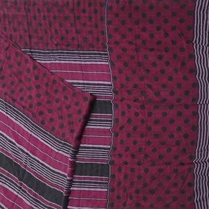 Vintage lila Sari 100 % reine Krepp Seide bedruckt indischer Sari 5 Jahre Handarbeit Stoff - Bild 1 von 6