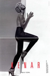 1991 Kenar Linda Evangelista pelo corto rubio 2 páginas anuncio de revista - Imagen 1 de 1