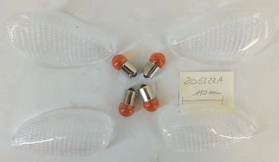 KIT 4 GEMME FRECCE TRASPARENTI GILERA TYPHOON 50-125 ANNO 2006 + 4 LAMPADINE - Immagine 1 di 2