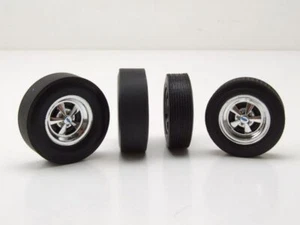 Neumáticos y llantas Cragar cromo (4 unidades) para modelos 1:18 Acme - Imagen 1 de 7