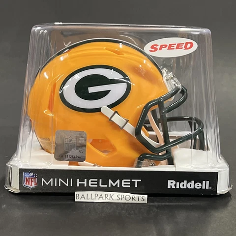 Green Bay Packers Riddell NFL Speed Mini Football Helmet BRAND NEW Cover