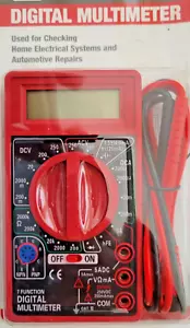 7 Function Digital Voltmeter Battery Tester Ohmmeter Ammeter Transistor OHM - Picture 1 of 2