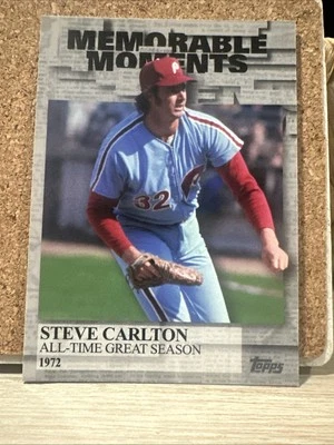 2017 Topps Series 2 Baseball Steve Carlton # MM-4 MEMORABLE MOMENTS - Image 1 of 2