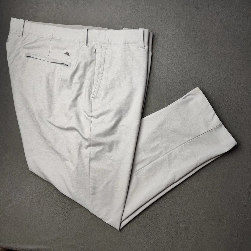 Pantalones Tommy Bahama Para Hombre 42x30 Gris Claro Rendimiento Golf Elastizados Viaje Informales Foto 1 de 4
