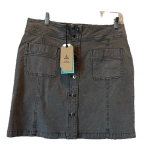 NEU MIT ETIKETT PRANA NOIR BLAU MERRIGAN KORD KNOPFLEISTE BIO-BAUMWOLLMISCHUNG ROCK 12 - Bild 1 von 9