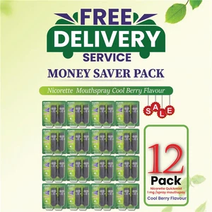 12X Nicorette Spray Bucal Quickmist Berry 1mg 13,2ml X 2ct-PACK 12-ENVÍO GRATUITO - Imagen 1 de 4