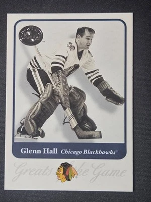 01-02 Fleer Greats Of The Game Glenn Hall 🚨🚨🚨 Chicago Blackhawks  - Image 1 of 2