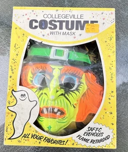 Vintage Collegeville Hexe Halloween Kostüm mit Maske & Outfit OVP 60er 70er - Bild 1 von 24