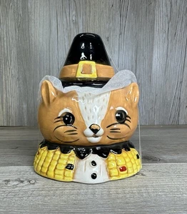 Johanna Parker Thanksgiving Pilgrim Autumn Small Jars Fox Chipmunk - Picture 1 of 6