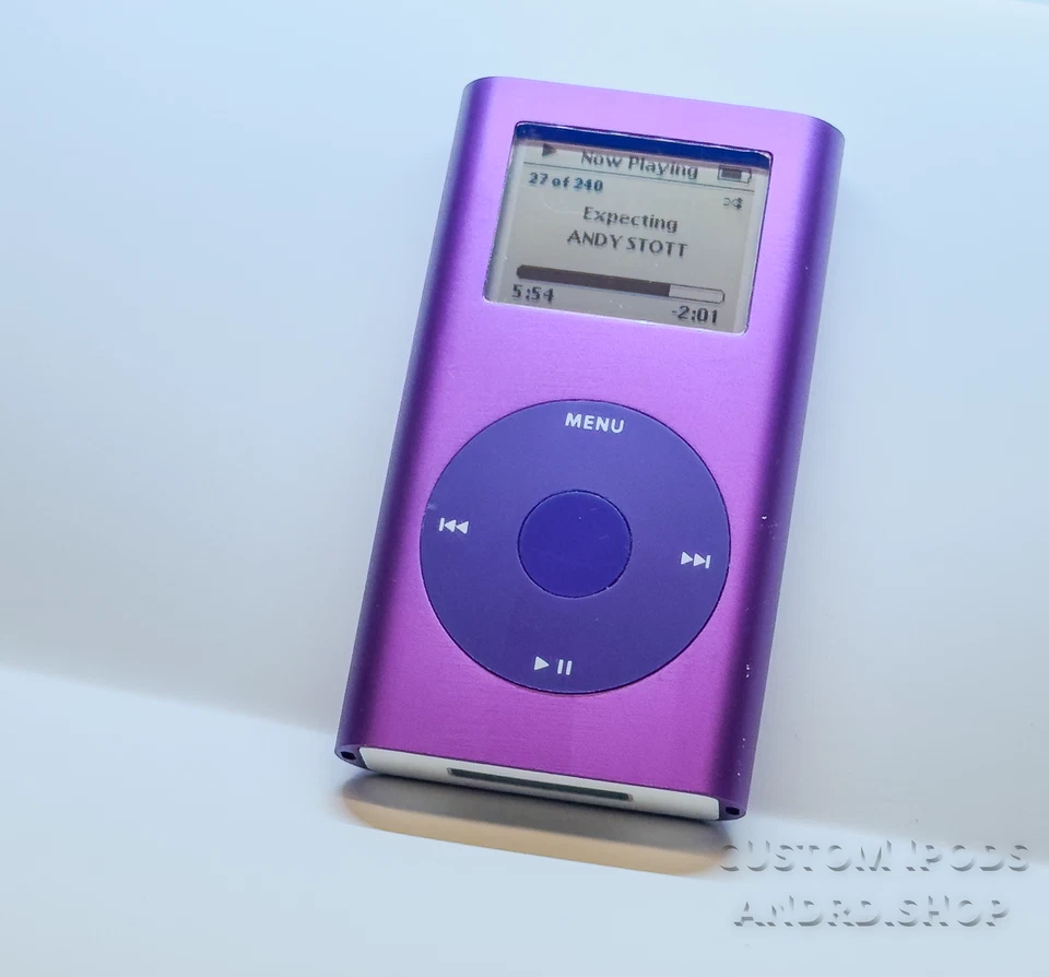 Custom Mod  Purple iPod Mini 2nd Gen - 128-512GB Clickwheel Backlight Taptic iFl - Image 1 of 4