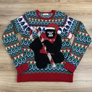 Maglione natalizio Holiday Time uomo taglia media gorilla candy canne cappello babbo natale - Foto 1 di 11