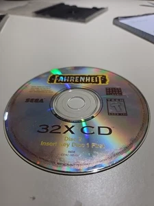 Fahrenheit for Sega CD and 32X CD - Disc 2 ONLY. Disc 1 Missing - Picture 1 of 2